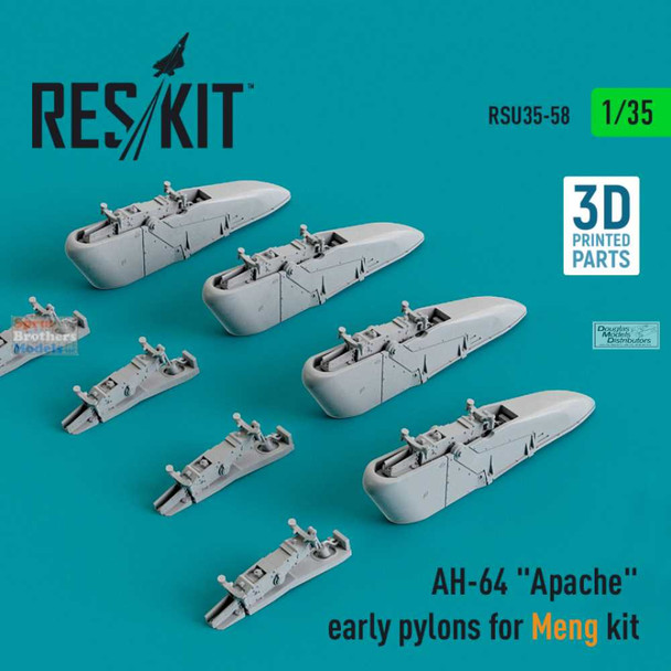 RESRSU350058U 1:35 ResKit AH-64 Apache Early Pylons (MNG kit)