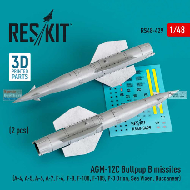 RESRS480429 1:48 ResKit AGM-12C Bullpup B Missiles