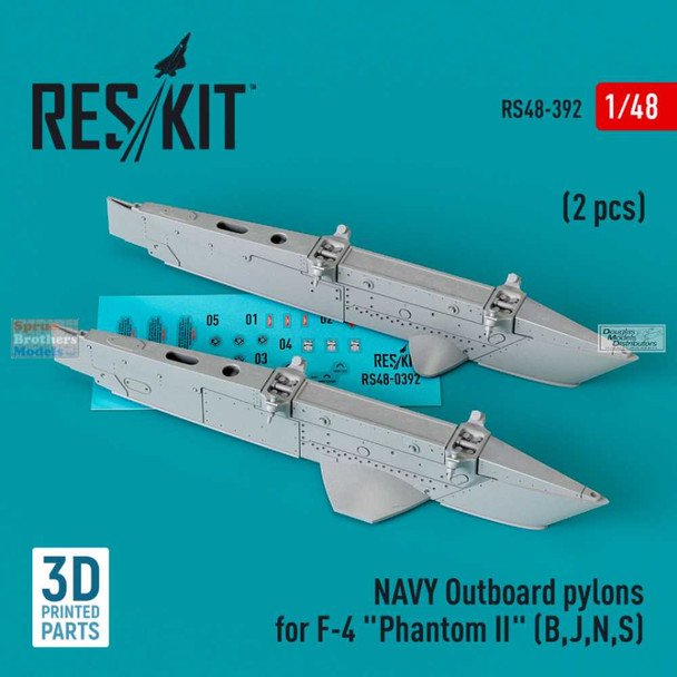 RESRS480392 1:48 ResKit Navy F-4B F-4J F-4N F-4S Phantom II Outboard Pylons