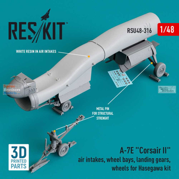 RESRSU480316U 1:48 ResKit A-7E Corsair II Super Detail Set (HAS kit)
