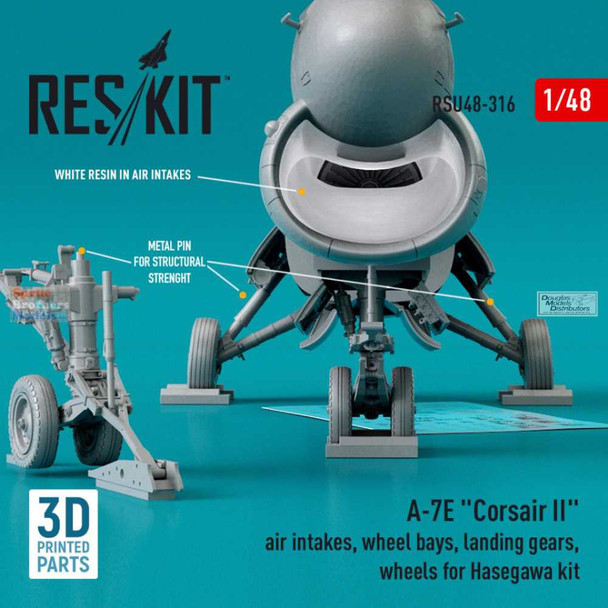 RESRSU480316U 1:48 ResKit A-7E Corsair II Super Detail Set (HAS kit)