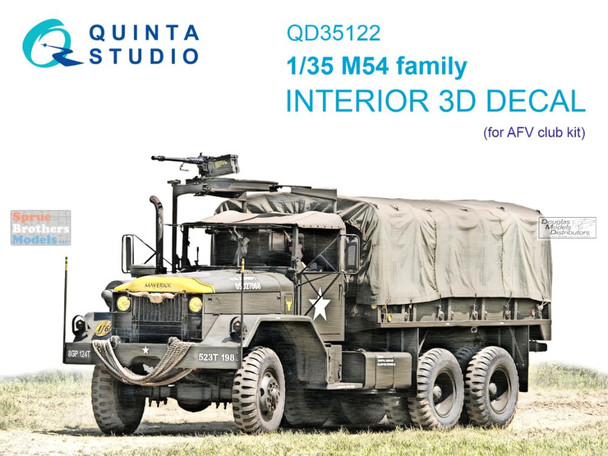 QTSQD35122 1:35 Quinta Studio Interior 3D Decal - M54 Family (AFV kit)