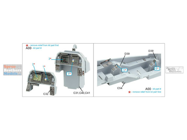 QTSQD35120 1:35 Quinta Studio Interior 3D Decal - AH-1Z Viper Luminous Displays (ACA kit)