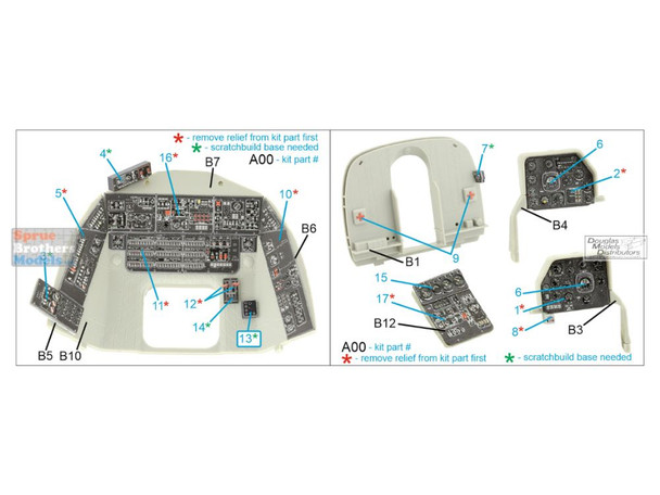 QTSQDS35110 1:35 Quinta Studio Interior 3D Decal - Mi-17 Hip (TRP kit) Small Version