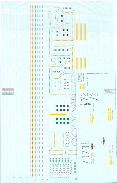 SFD700112 1:700 Starfighter Decals - USN Nimitz Class CVN Markings Updated