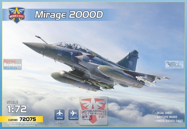 MDV72075 1:72 Modelsvit Mirage 2000D with SCALP-EG