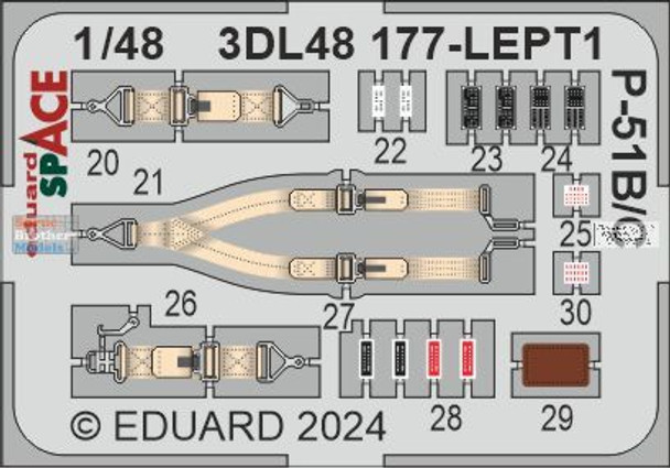 EDU3DL48177 1:48 Eduard SPACE - P-51B P-51C Mustang (EDU kit)