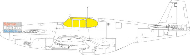 EDUEX1036 1:48 Eduard Mask - P-51B P-51C Mustang Framed Canopy TFACE (EDU kit)