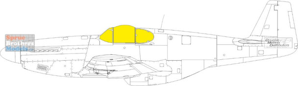 EDUEX1037 1:48 Eduard Mask - P-51B P-51C Mustang Malcom Hood Canopy TFACE (EDU kit)