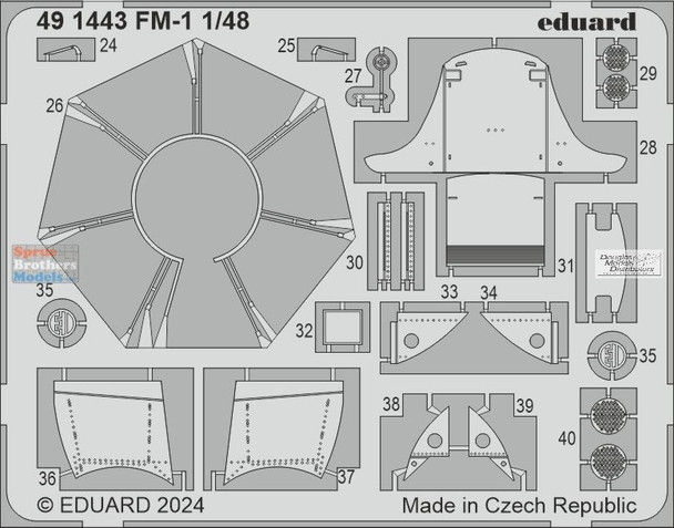 EDU491443 1:48 Eduard Color PE - FM-1 Wildcat Detail Set (TAM kit)