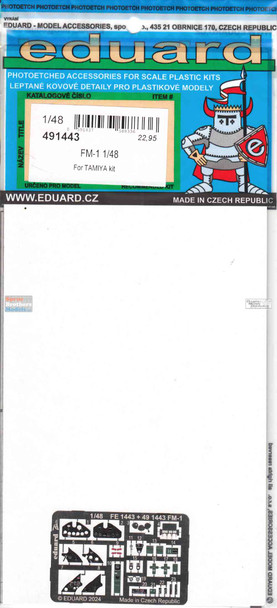 EDU491443 1:48 Eduard Color PE - FM-1 Wildcat Detail Set (TAM kit)