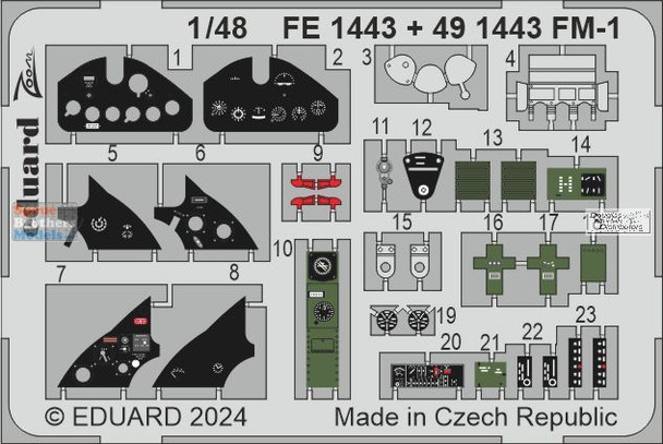 EDUFE1443 1:48 Eduard Color Zoom PE - FM-1 Wildcat (TAM kit)