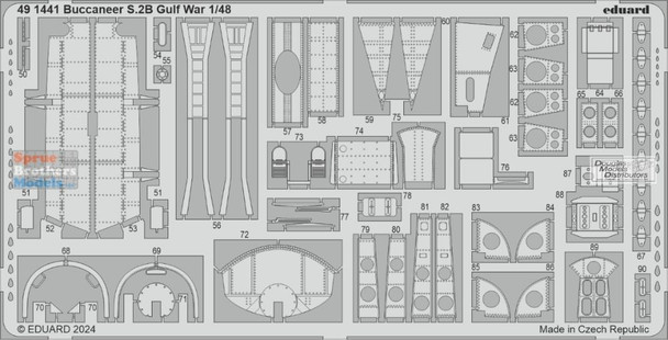 EDU491441 1:48 Eduard Color PE - Buccaneer S.2B Gulf War Detail Set (AFX kit)