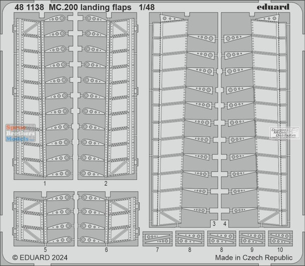 EDU481138 1:48 Eduard PE - MC.200 Saetta Landing Flaps (ITA kit)