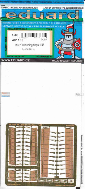EDU481138 1:48 Eduard PE - MC.200 Saetta Landing Flaps (ITA kit)