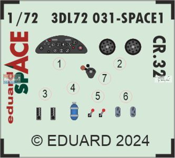 EDU3DL72031 1:72 Eduard SPACE - CR.32 Freccia (ITA kit)
