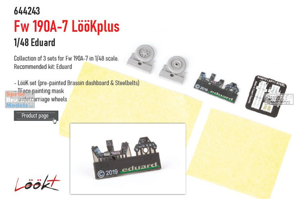 EDU644243 1:48 Eduard LookPlus - Fw190A-7 Detail Set (EDU kit)