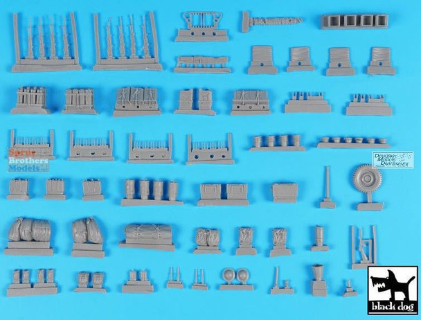 BLDT35224T 1:35 Black Dog British SAS Jeep Africa Stowage Accessories Set #2 (TAM kit)