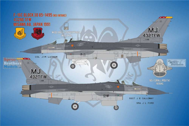 BMA48037 1:48 Bullseye Model Aviation Decals - 'PACAF Vipers' (F