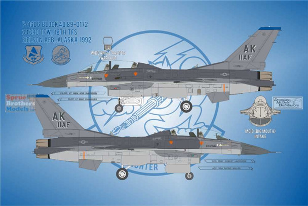 BMA48037 1:48 Bullseye Model Aviation Decals - 'PACAF Vipers' (F-16C F-16CG F-16DG Falcon)