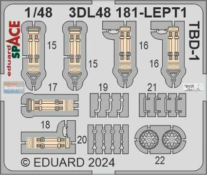 EDU3DL48181 1:48 Eduard SPACE - TBD-1 Devastator (HBS kit) - Sprue