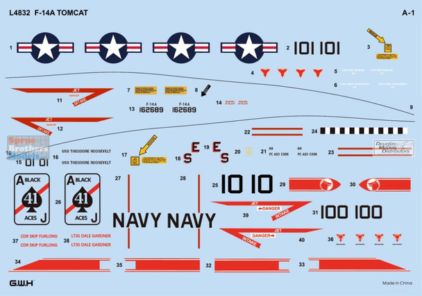 LNRL4832 1:48 Great Wall Hobby F-14A Tomcat