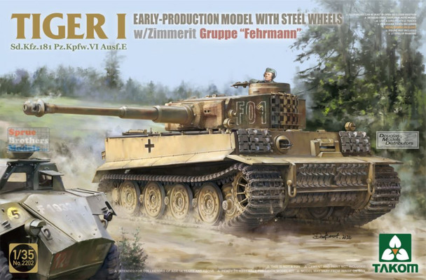 TAK02201W 1:35 Takom Tiger I Big Box #2 (2 kits + 1/16 Michael Wittman Figure)