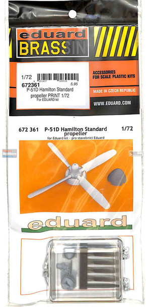 EDU672361 1:72 Eduard Brassin PRINT P-51D Mustang Hamilton Standard Propeller (EDU kit)