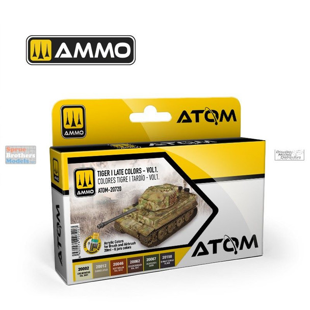 AMMAT20720 AMMO by Mig ATOM Paint Set - Tiger I Late Colors Vol 1