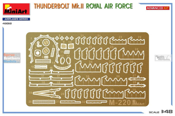 MIA48012 1:48 Miniart Thunderbolt Mk.II Royal Air Force [Advanced Kit]