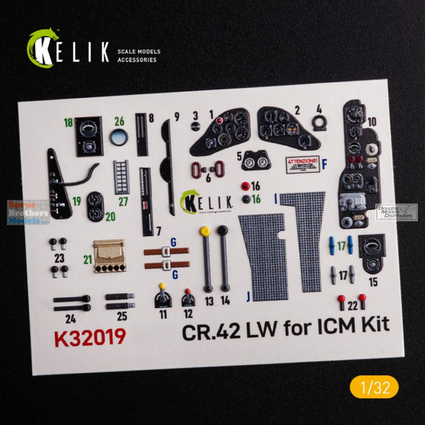 RESK32019K 1:32 ResKit/Kelik 3D Interior Set - CR.42 LW (ICM kit)