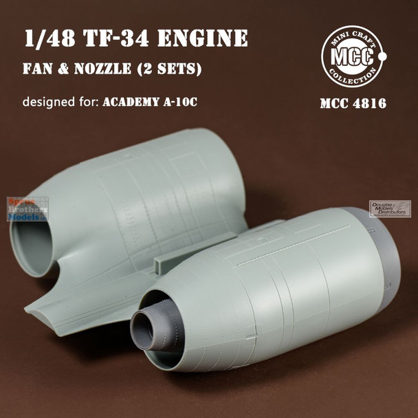 MCC48016 1:48 Mini Craft Collection A-10C Thunderbolt II TF34 Engine Fan & Nozzle Set (ACA kit)