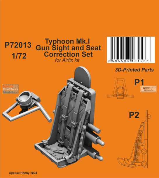 SPHP72013P 1:72 Special Hobby Typhoon Mk.I Gun Sight & Seat Correction Set (AFX kit)