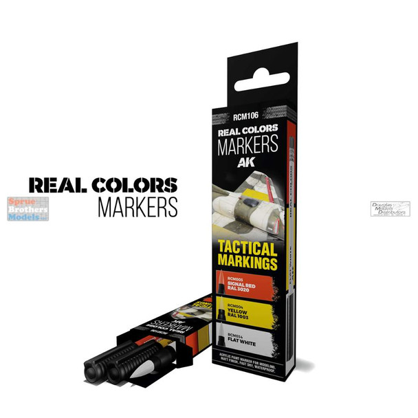 AKIRCM0106 AK Interactive Real Color Marker Set - Tactical Markings