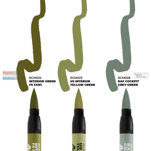 AKIRCM0109 AK Interactive Real Color Marker Set - WW2 Allied Aircraft Cockpit Colors