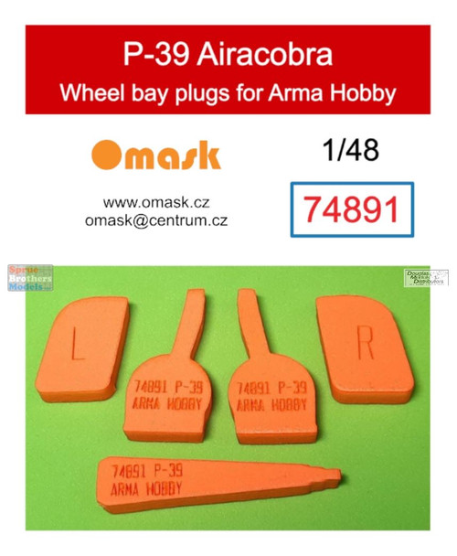 OMK74891 1:48 Omask Wheel Bay Plugs - P-39 Airacobra (ARM kit)