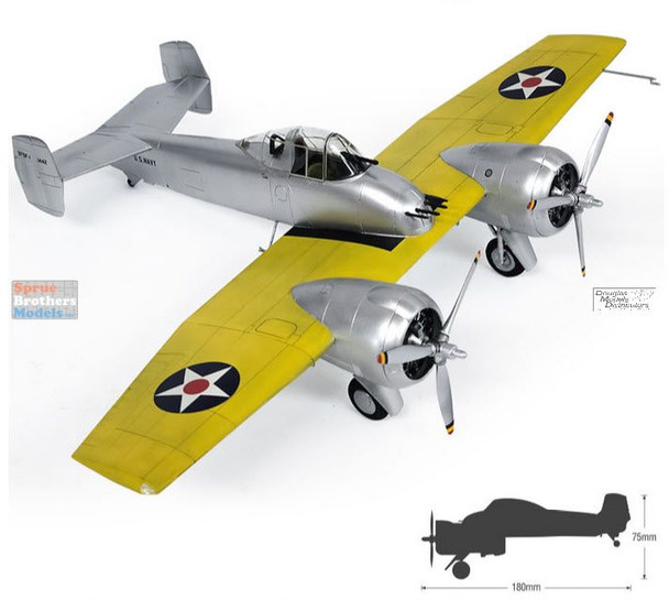 ACA12363 1:48 Academy USN XF5F-1 Skyrocket