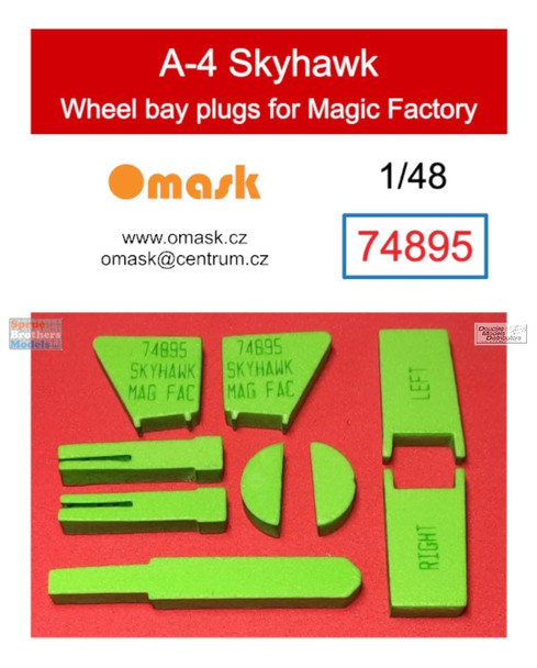 OMK74895 1:48 Omask Wheel Bay Plugs - A-4 Skyhawk (MGF kit)