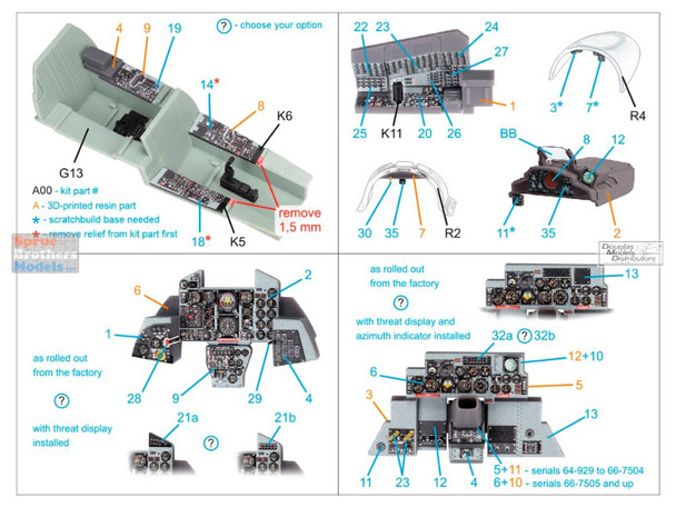QTSQDS48488R 1:48 Quinta Studio 3D Decal - F-4D Phantom II + Resin (ACA kit) Small Version