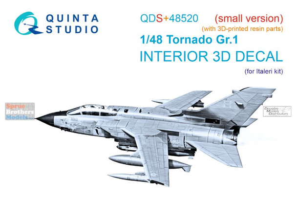 QTSQDS48520R 1:48 Quinta Studio 3D Decal - Tornado GR.1 + Resin (ITA kit) Small Version