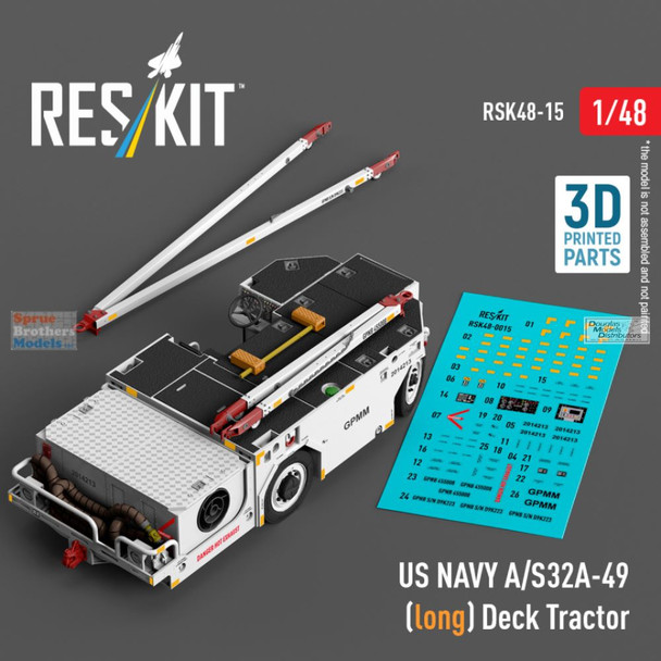 RESRSK480015RSK 1:48 ResKit US Navy A/S32A-49 Long Deck Tractor