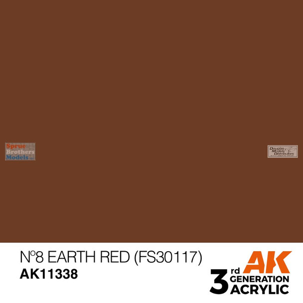 AKI011338 AK Interactive 3Gen Acrylic Paint 17ml - No 8 Earth Red FS30117