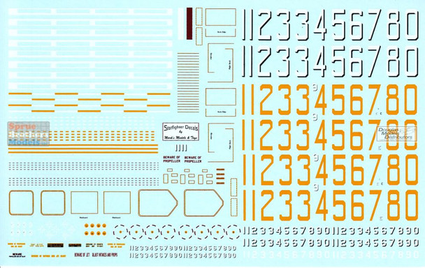 SFD1250100 1:1250 Starfighter Decals - Post War Essex Class CV Markings