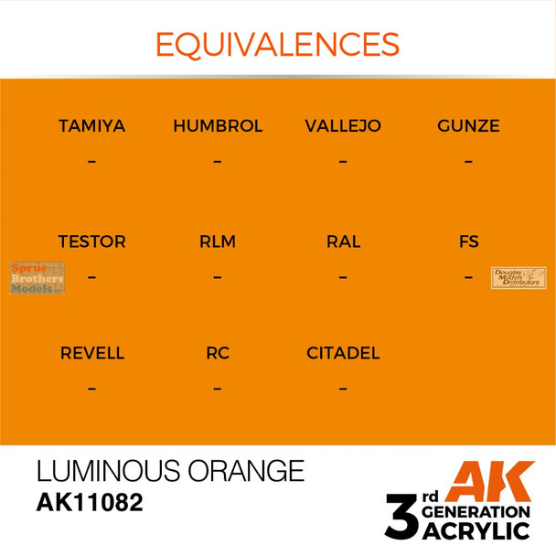 AKI011082 AK Interactive 3Gen Acrylic Paint 17ml - Luminous Orange