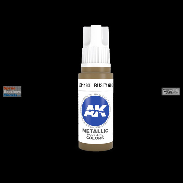 AKI011193 AK Interactive 3Gen Acrylic Paint 17ml - Rusty Gold