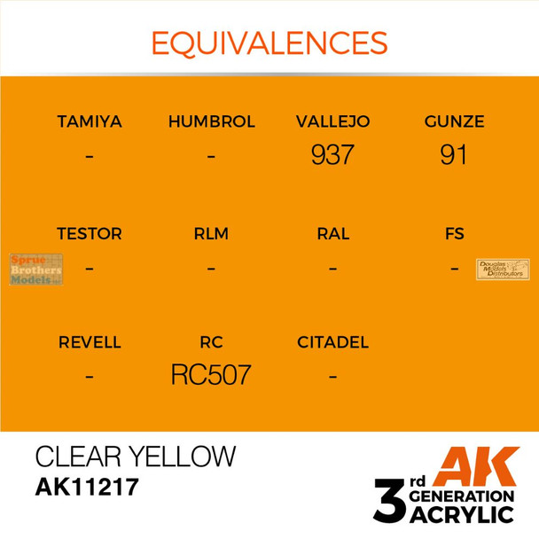 AKI011217 AK Interactive 3Gen Acrylic Paint 17ml - Clear Yellow