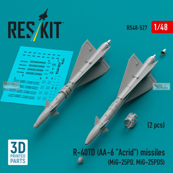 RESRS480527 1:48 ResKit R-40TD (AA-6 Acrid) Missile Set