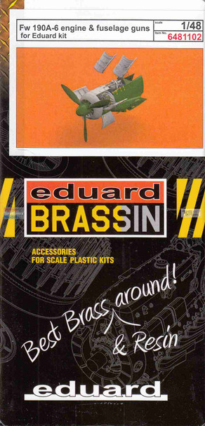 EDU6481102 1:48 Eduard Brassin - Fw190A-6 Engine & Fuselage Guns (EDU kit)
