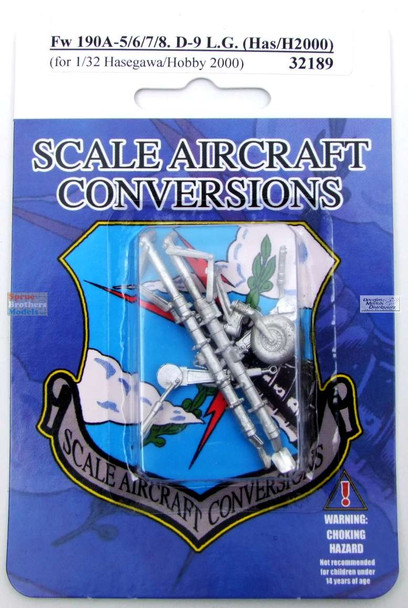 SAC32189 1:32 Scale Aircraft Conversions - Fw190A-5/6/7/8 Fw190D-9 Landing Gear (HAS/H2K kit)