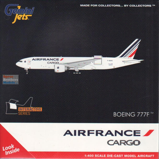 GEMGJ2148 1:400 Gemini Jets Air France Cargo B777F Reg #F-GUOC Interactive Series (pre-painted/pre-built)
